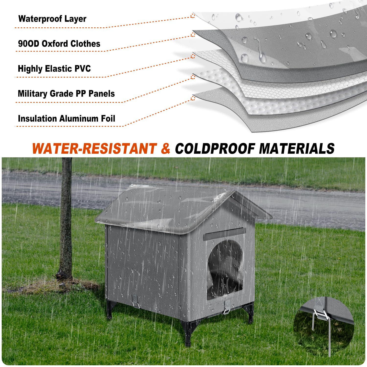 Esnendir elevated legs raise shelter away from damp ground.