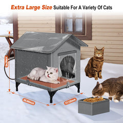 Esnendir weatherproof canopy and slanted roof keep rain out.