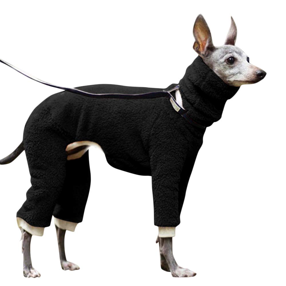 Esobo winter dog coat front view showing warm neck wrap and snug fit