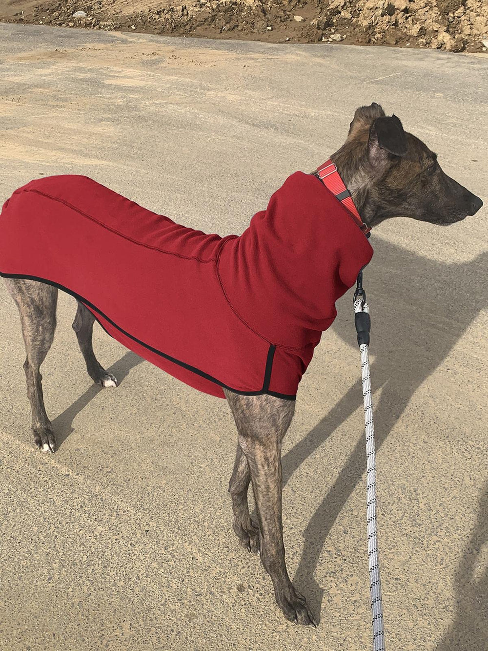 Esobo fleece dog coat turtleneck detail emphasizes extra neck warmth