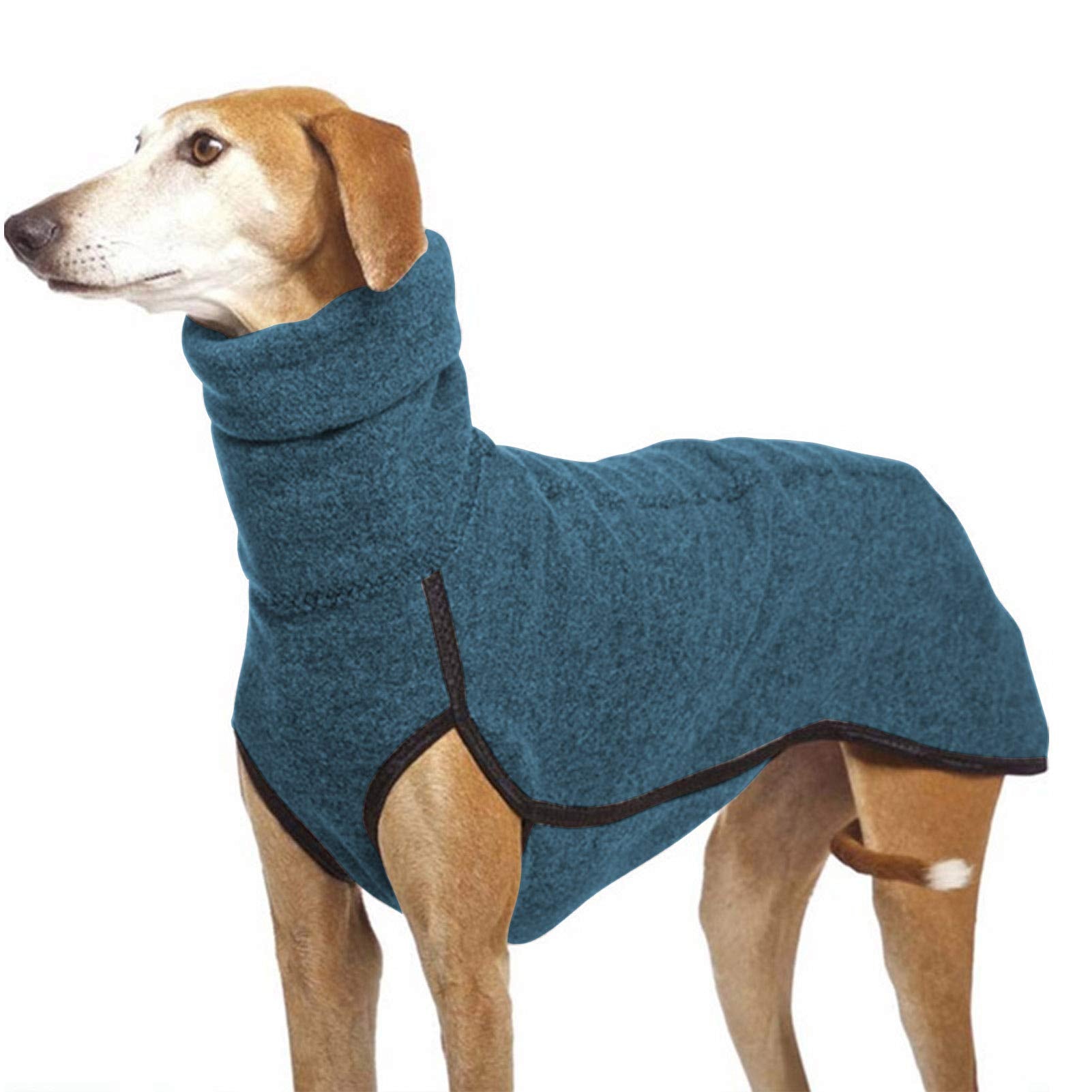 Esobo fleece dog coat close-up shows soft warmth for chilly walks.