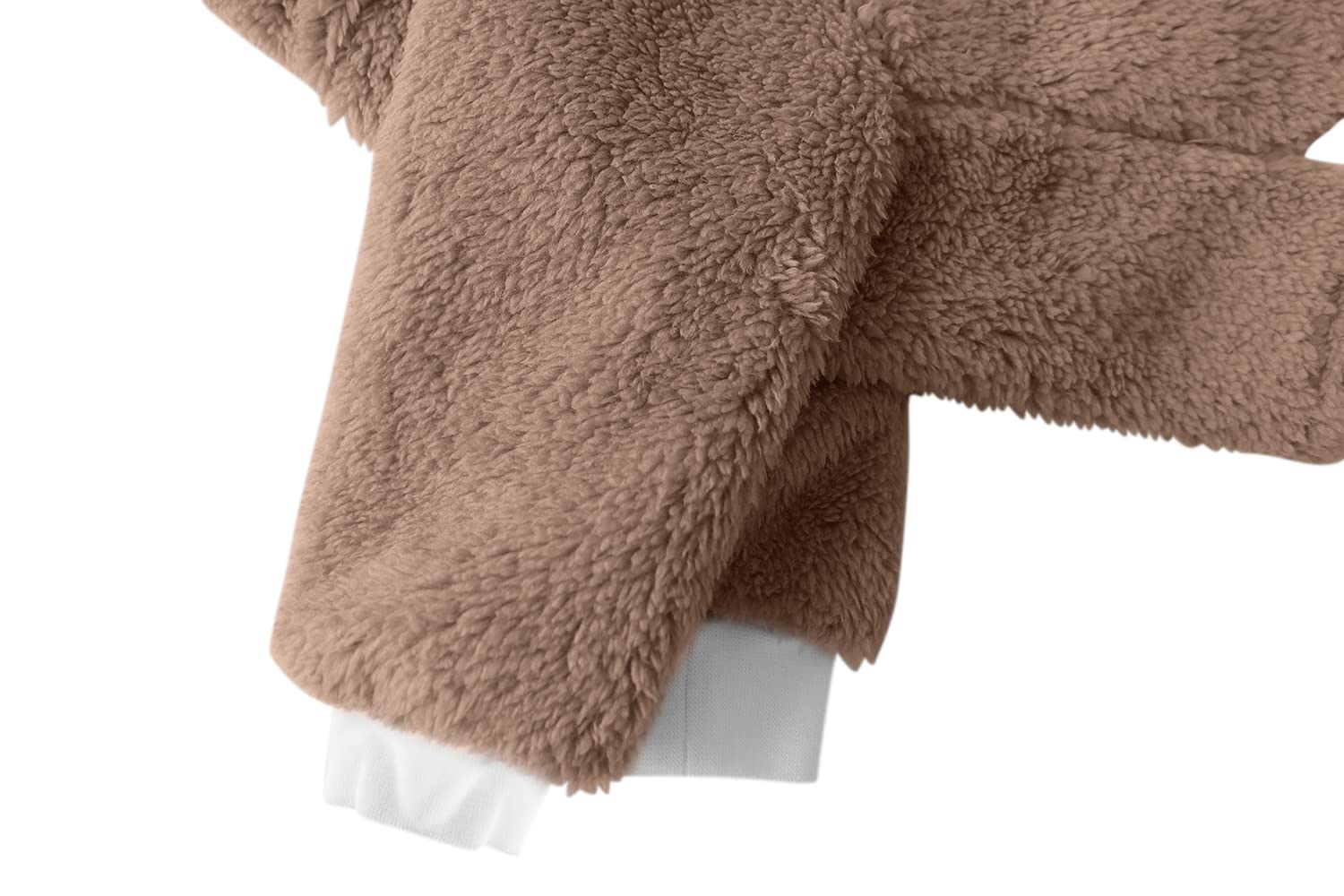 Esobo winter dog coat machine washable brown keeps cleaning simple after walks.