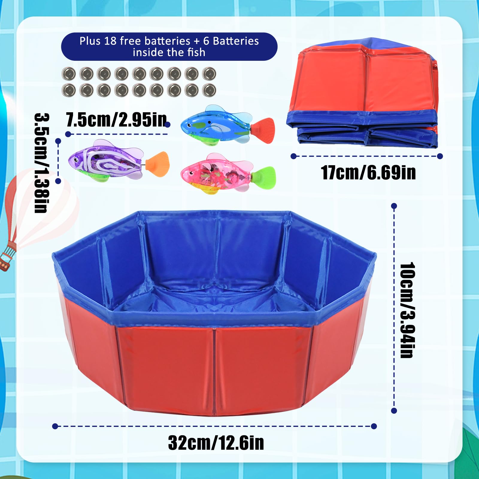 Esoes robi-fish LED toy closeup—lifelike motion and flashing lights boost chase instinct