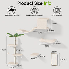 ESOTTE beige cat steps provide safe ascent for curious cats and vertical play.