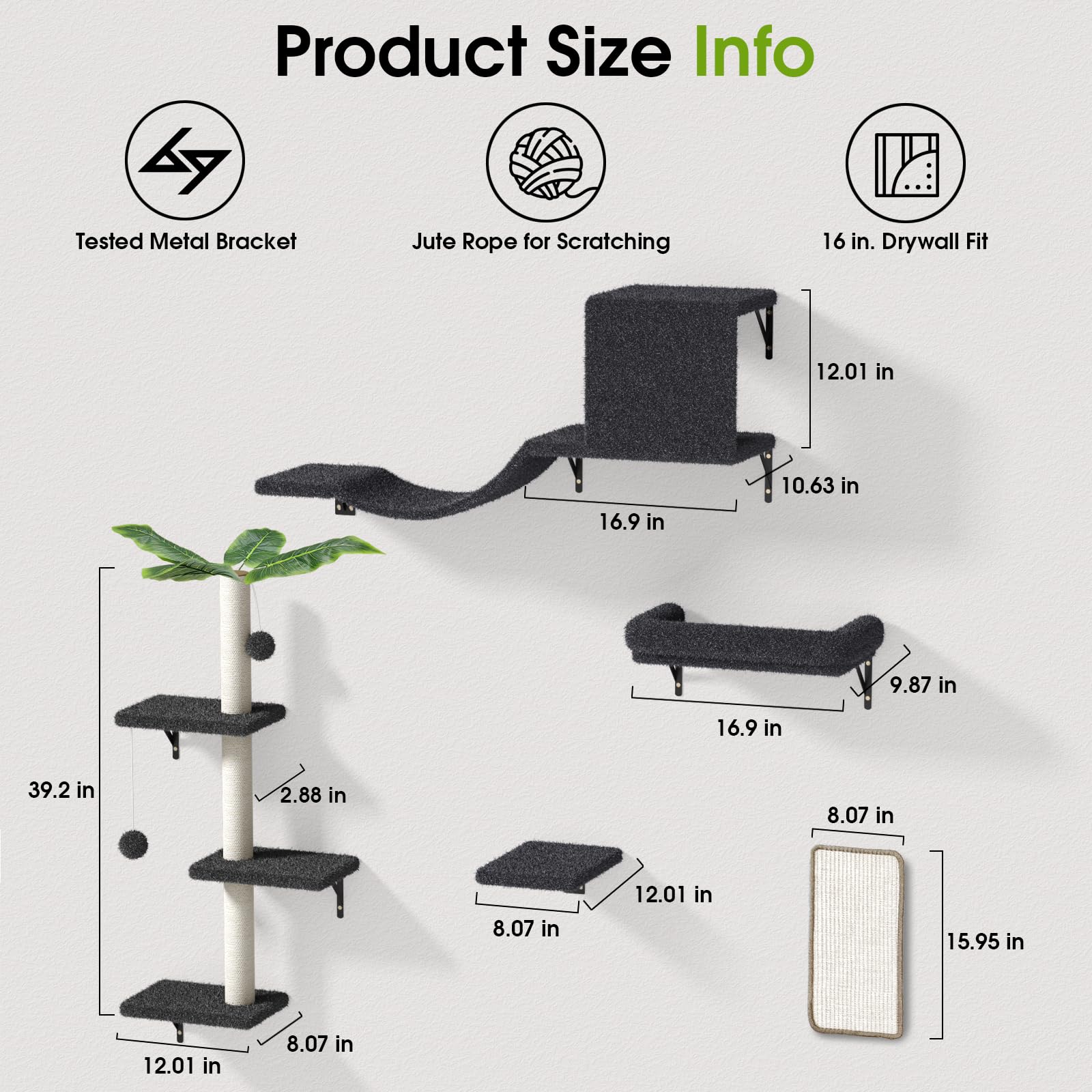 ESOTTE cat wall shelves climbing frame demonstrates vertical play space for curious cats