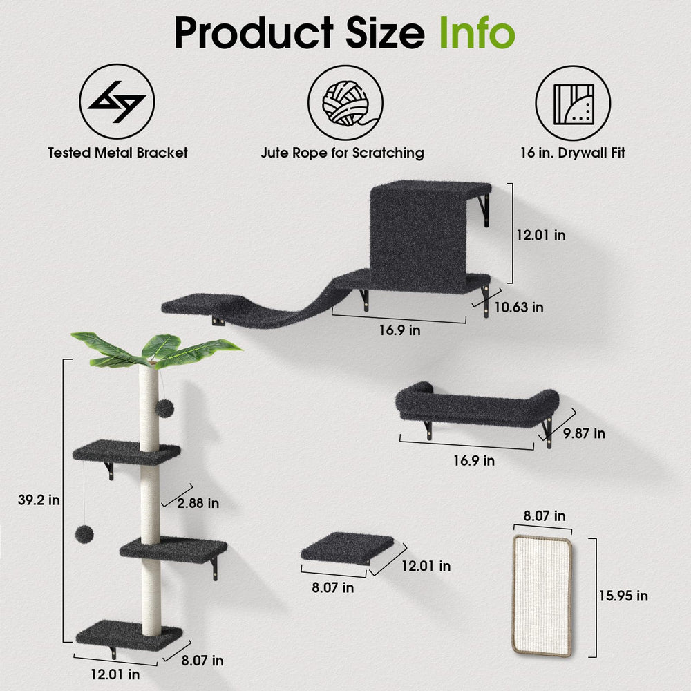 ESOTTE cat wall shelves climbing frame demonstrates vertical play space for curious cats