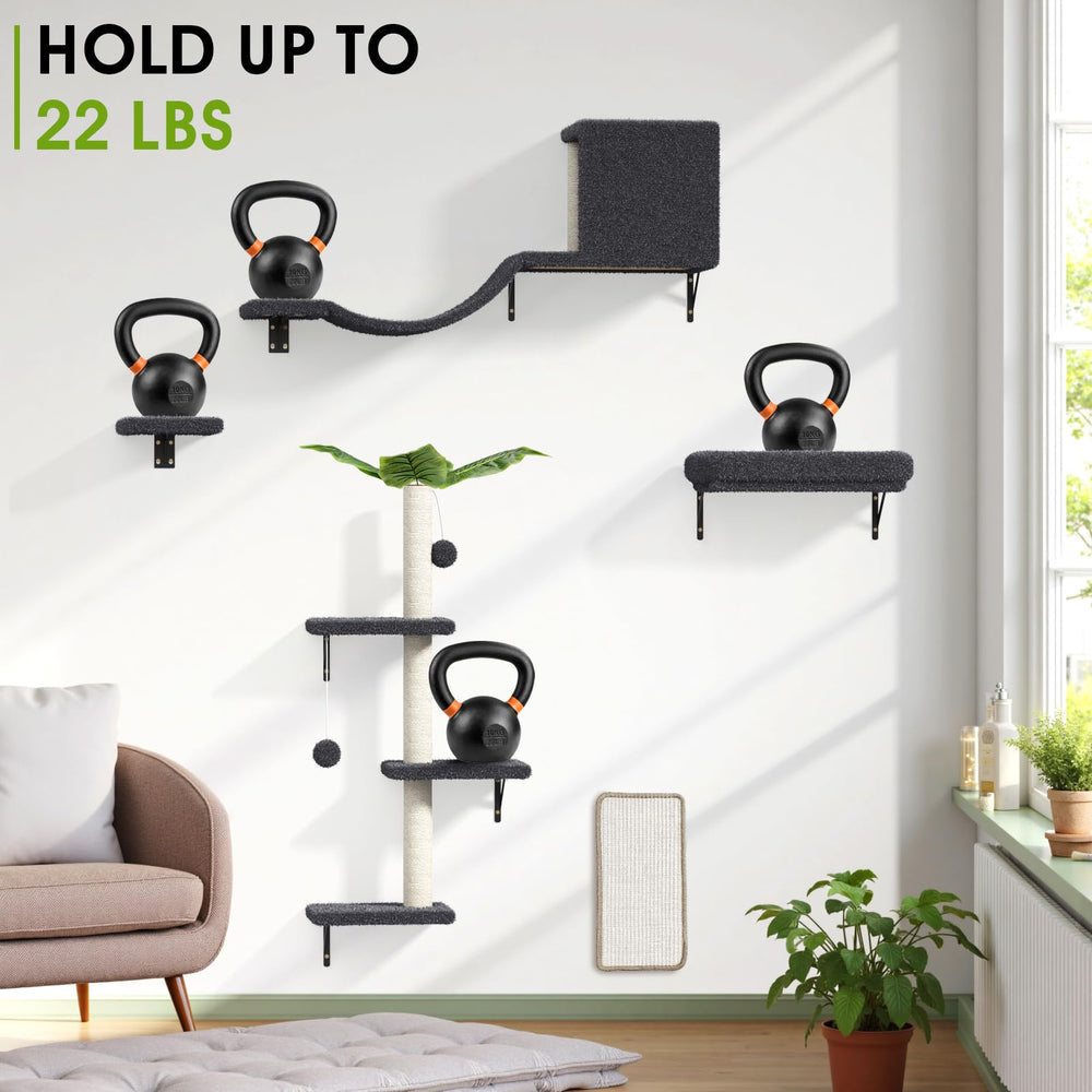 ESOTTE cat wall shelves plush bridge offers cozy lounging during quiet afternoons