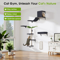 ESOTTE cat wall shelves sisal scratcher enables satisfying scratching sessions