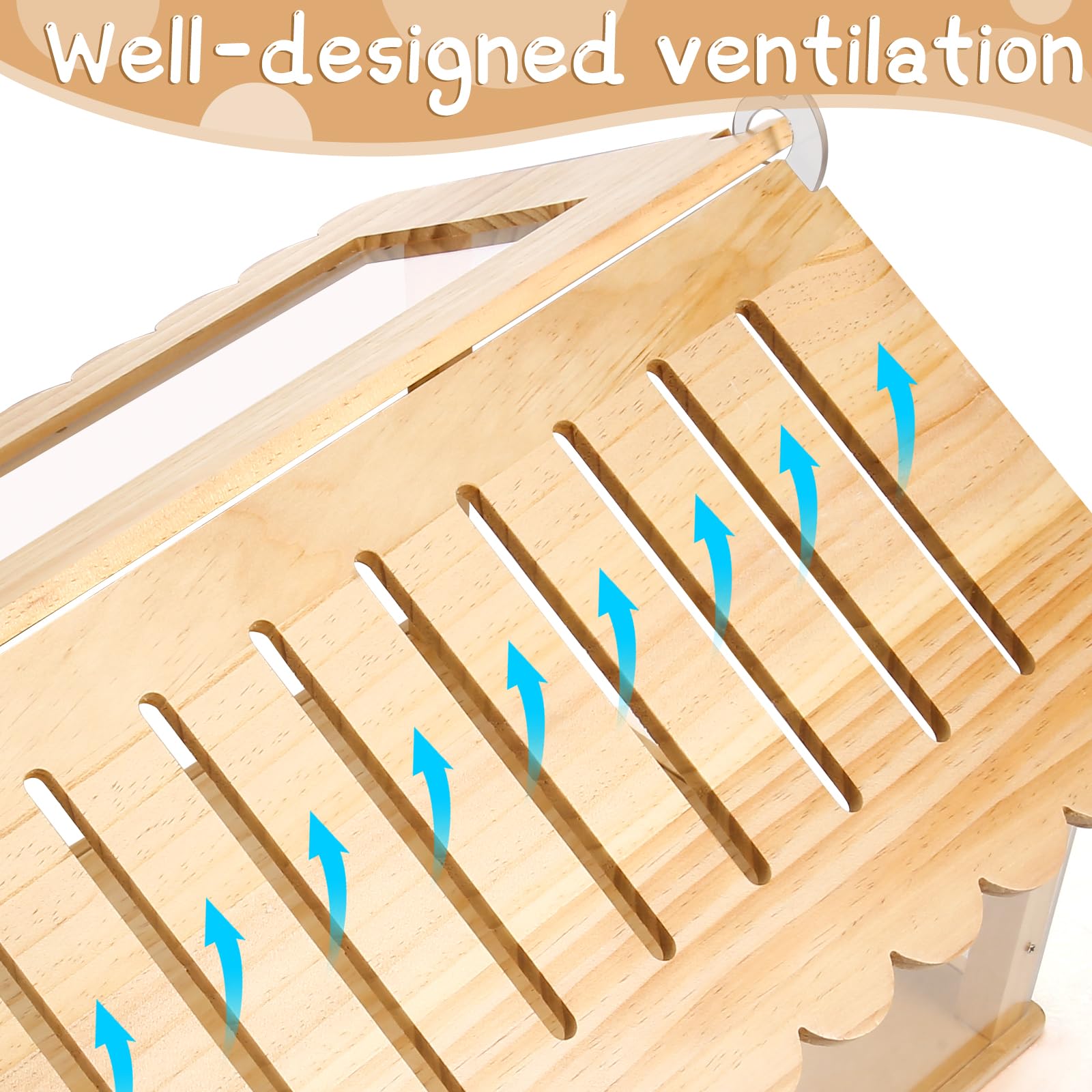 Essenhome clear view panel close-up emphasizes unobstructed observation of pets