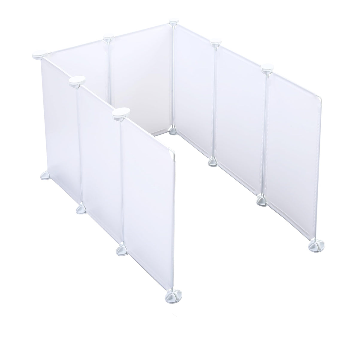 Essenhome splash guard assembled protects floors from scattering litter during use.