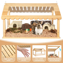 Essenhome two-hamster-houses inside demonstrates versatile hideouts for cozy habitats