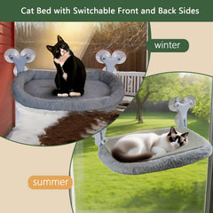 Essovee cat window perch foldable bed supports up to 50 pounds for versatile use
