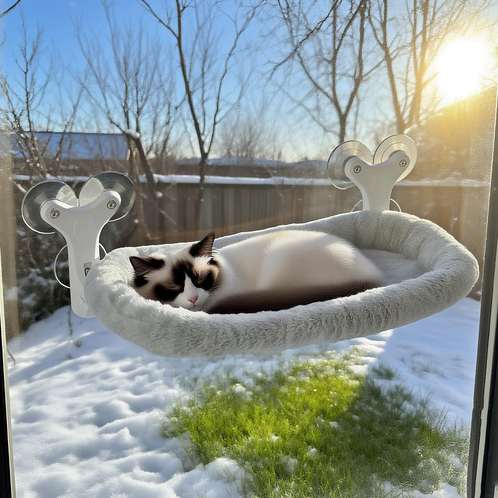 Essovee cat window perch washable bed cover for easy cleanup