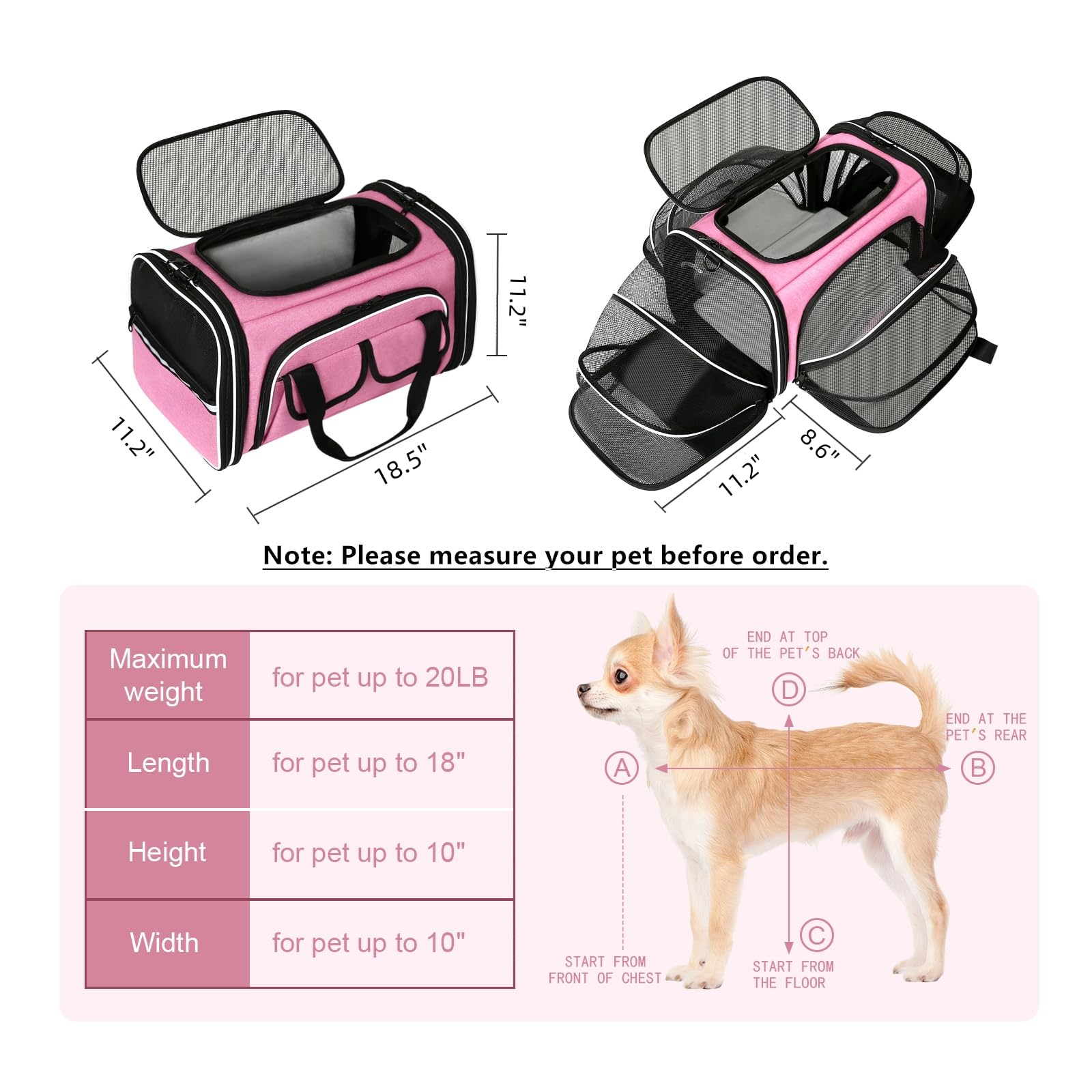 ESTARER car-seat security with belt attachment keeps pets safe on drives.