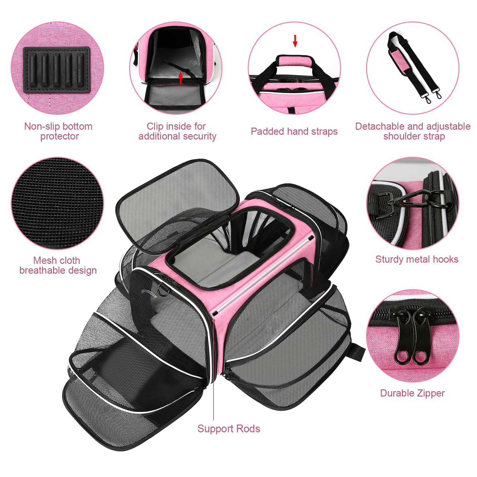 ESTARER removable fleece pad for easy cleaning and added pet comfort.