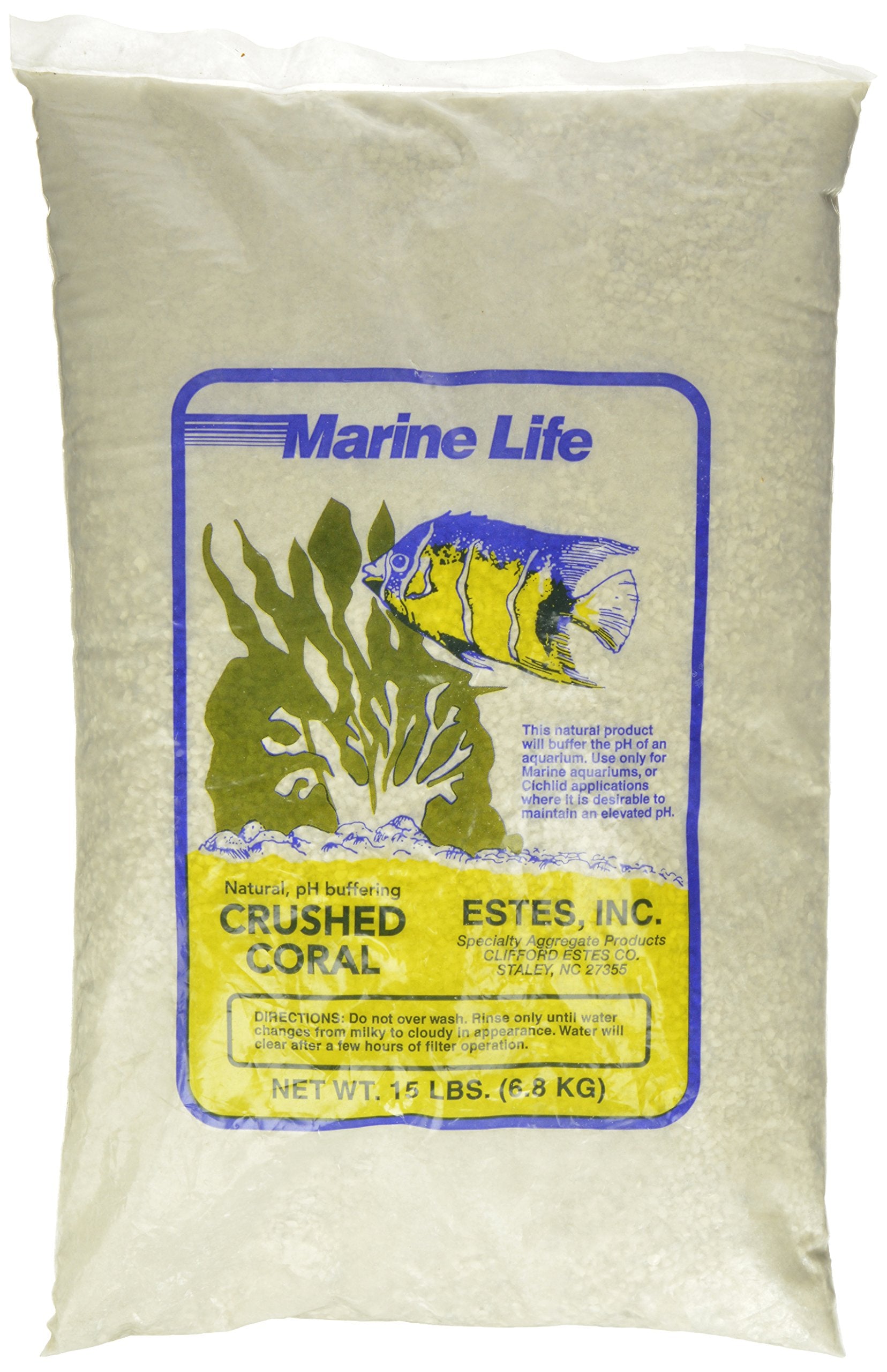 Estes Este Crushed Coral bottle showcasing aquarium substrate for healthy water and decorative appeal