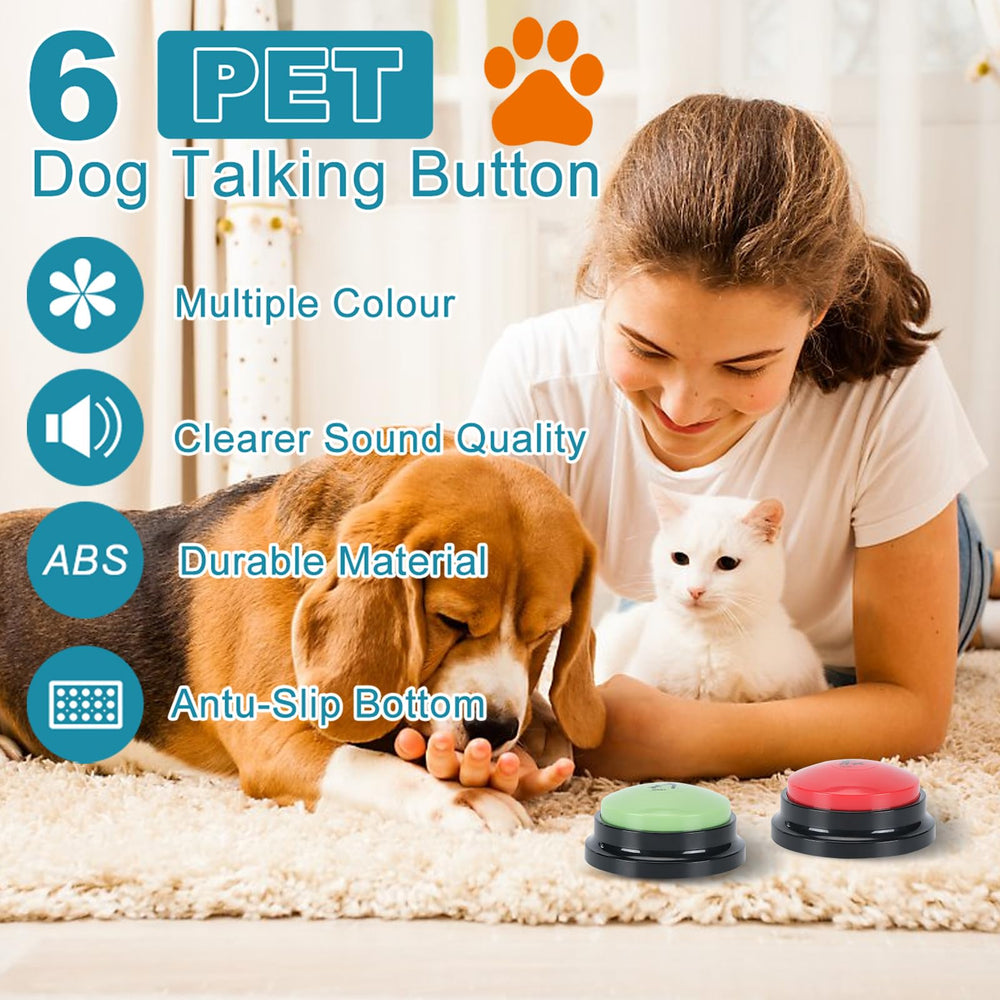 ESYELEC dog button recorder 30s captures clear commands for effective communication.