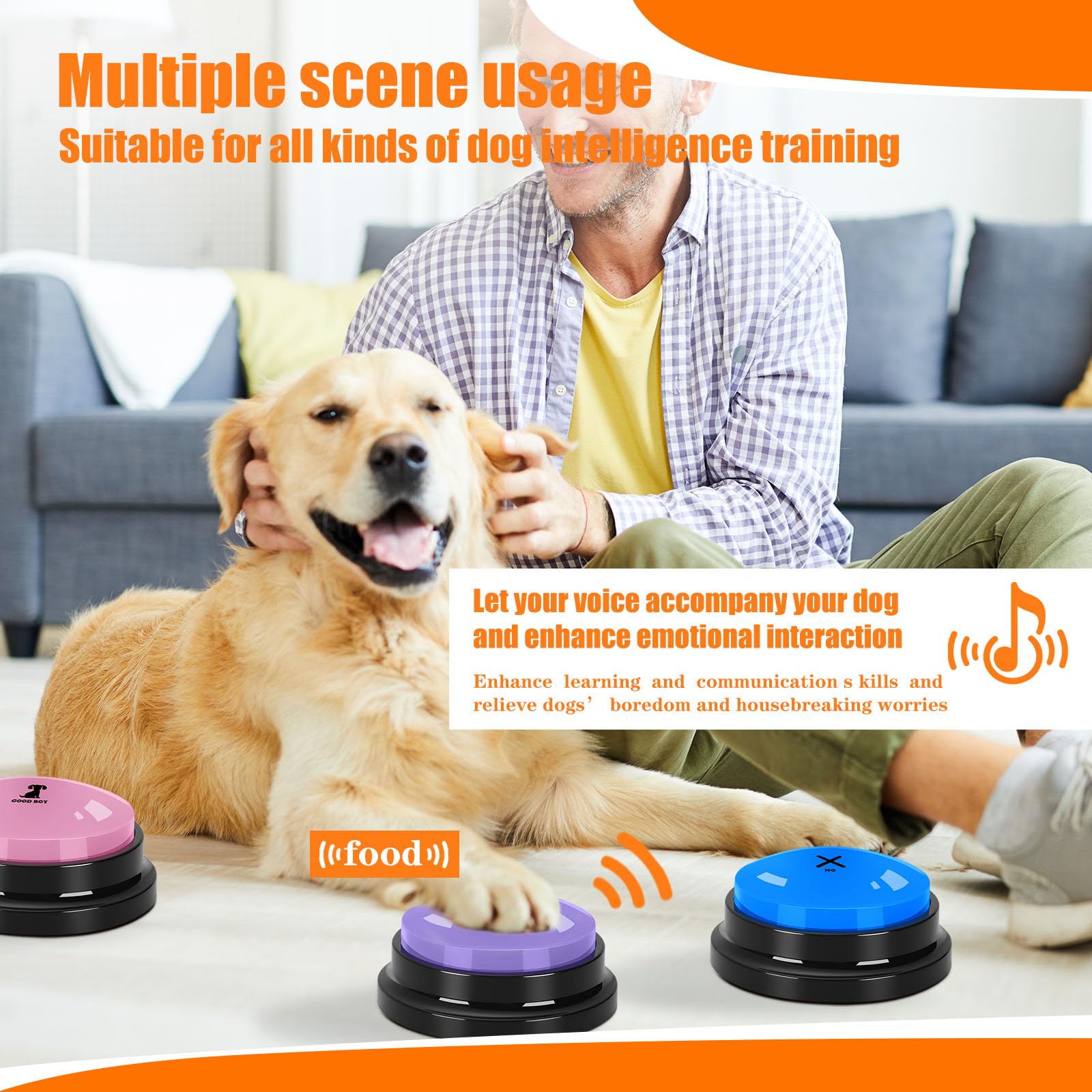 ESYELEC dog-buttons-in-action-use-case highlights real-life bonding moments during learning.
