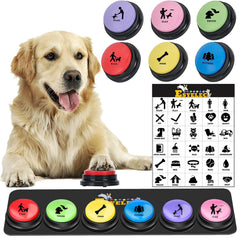 ESYELEC dog talking button set packaging showing complete training kit for quick setup.