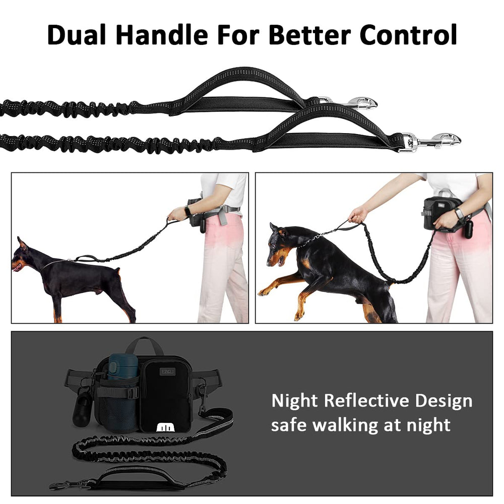 ETACCU durable stretch bungee absorbs pulls up to 125 lbs for smoother runs.