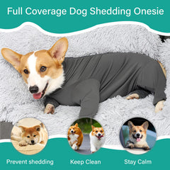 Etdane anti-licking wounds suit in grey offers full-body coverage