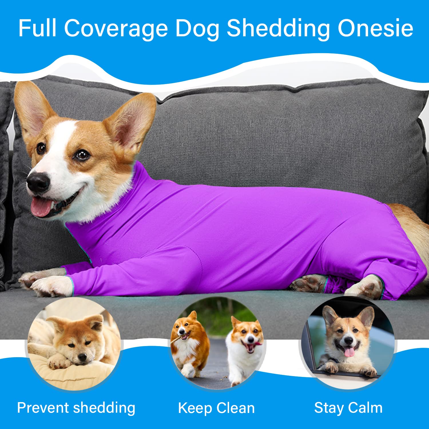 Etdane recovery suit anti-licking sleeve protects wounds while resting