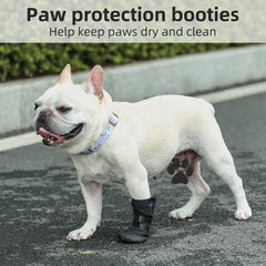 ETIAL Dog Paw Wound Recovery Boot with self-adhesive strap securing paw during play.