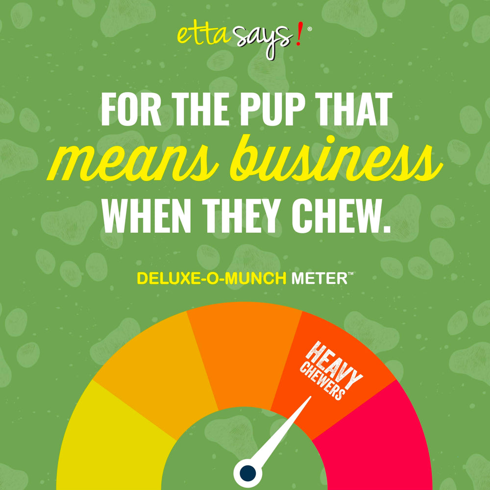 etta says! deluxe crunchy dog chews bite-size view — easy-to-chew pieces for smaller dogs.