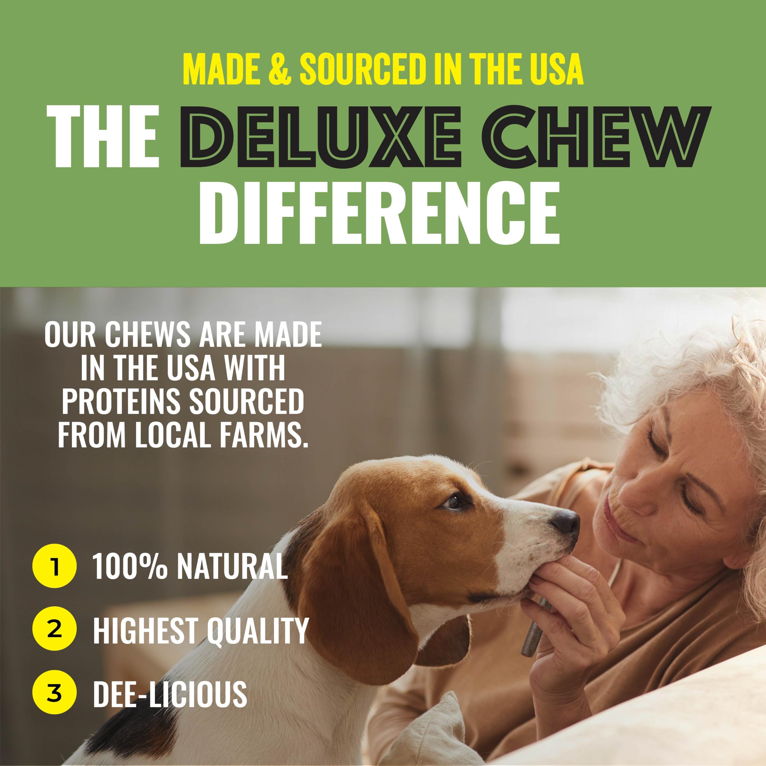 etta says! deluxe crunchy dog chews close-up texture — crunchy bite for satisfying chewing sessions.