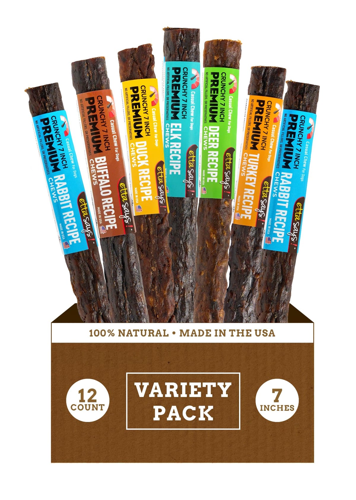 Etta Says premium duck-flavor crunchy chew for teeth-friendly, grain-free nutrition