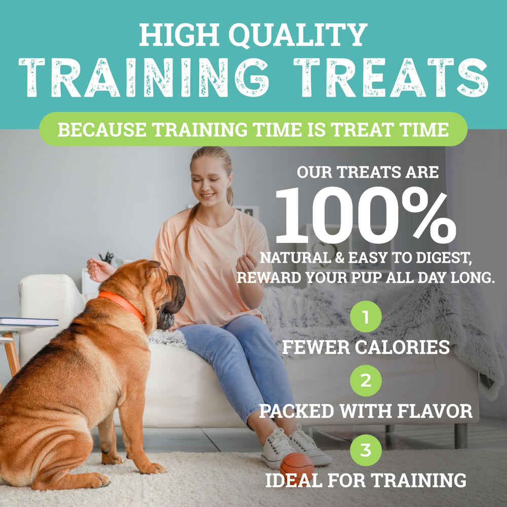 etta says! Training Treats all-natural ingredients displayed for wholesome dog snacking.