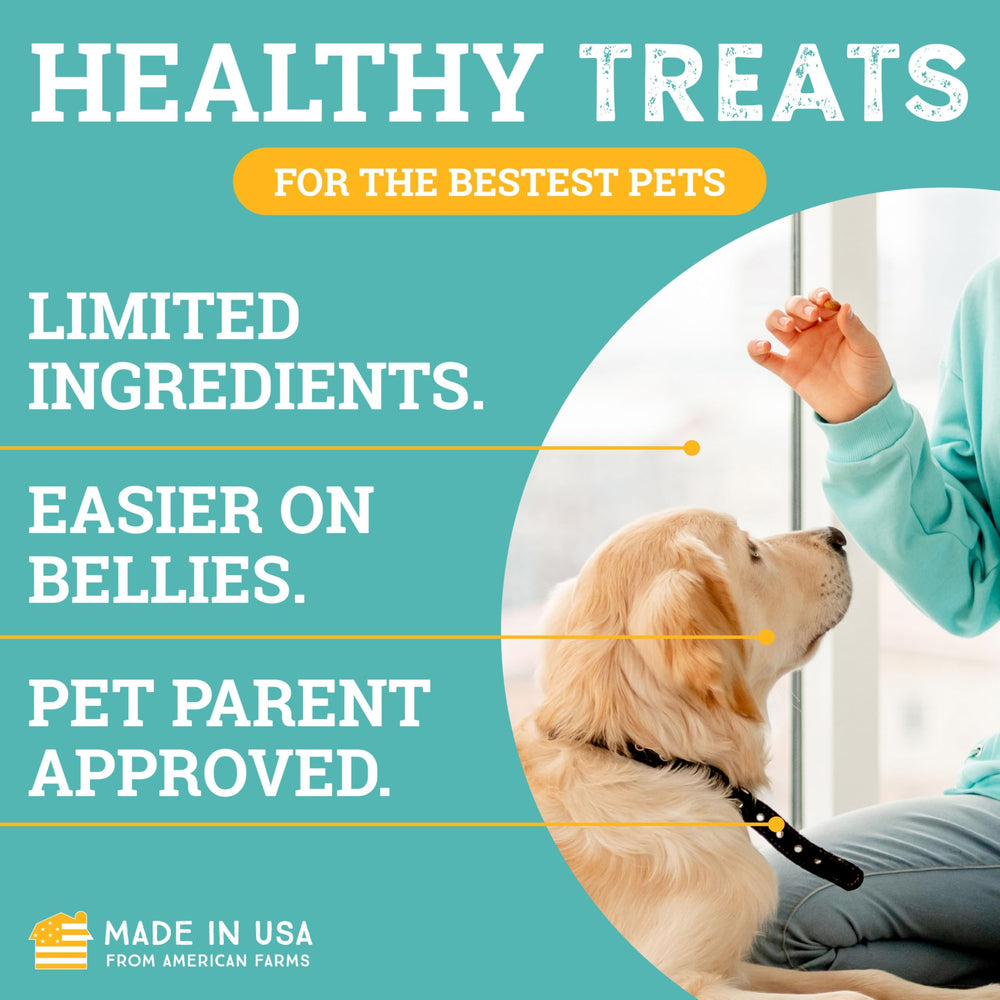 etta says Training Treats USA made packaging highlighting American farms
