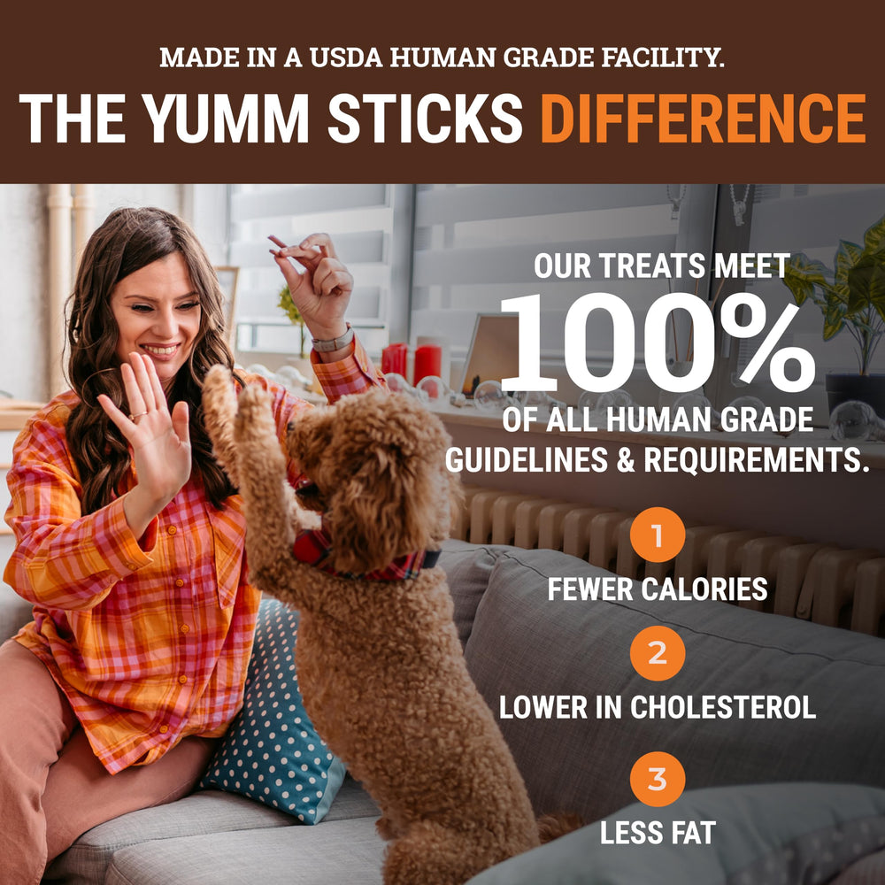 etta says! yumm-sticks chicken-jerky-stick lean protein for daily training rewards