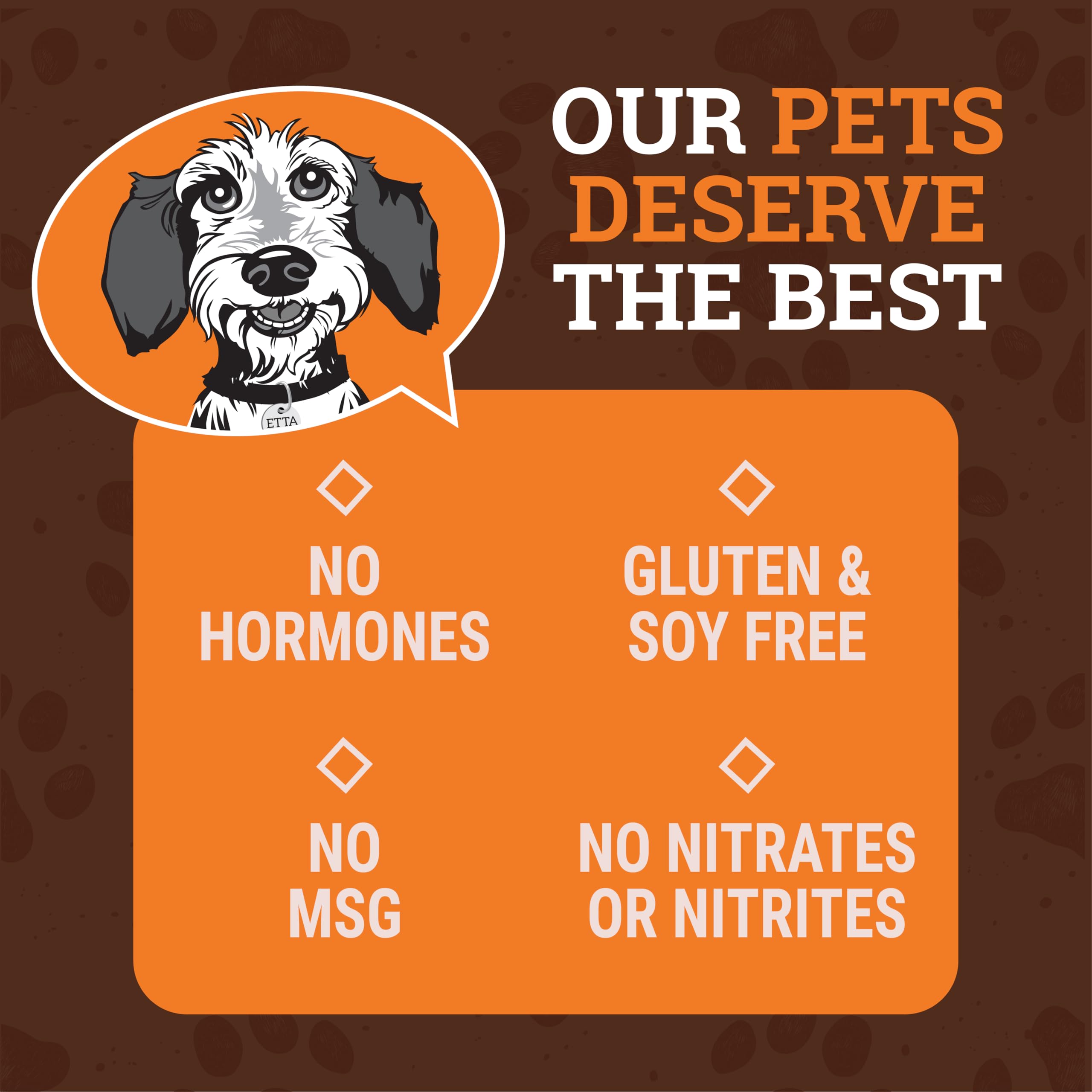 etta says! yumm-sticks human-grade-label emphasizes safety and quality