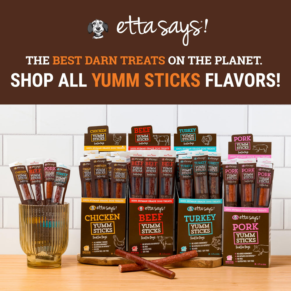 etta says! yumm-sticks individually-wrapped packaging preserves freshness