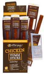 etta says! Yumm Sticks packaging front shows USA-made dog treats.