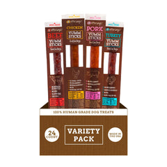 etta says! yumm-sticks variety-pack for versatile dog snacking with real-meat flavors