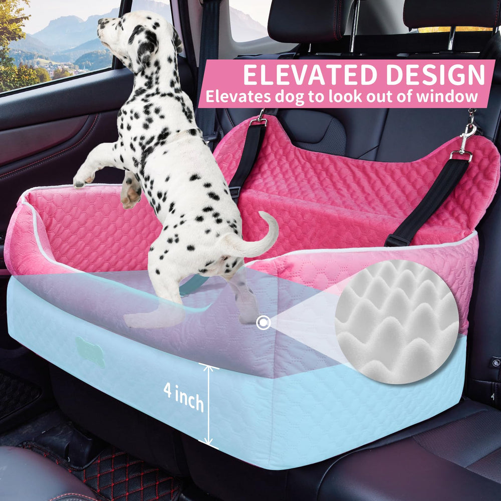 EUHAMS memory-foam closeup emphasizes egg-crate support for comfy car snoozes.