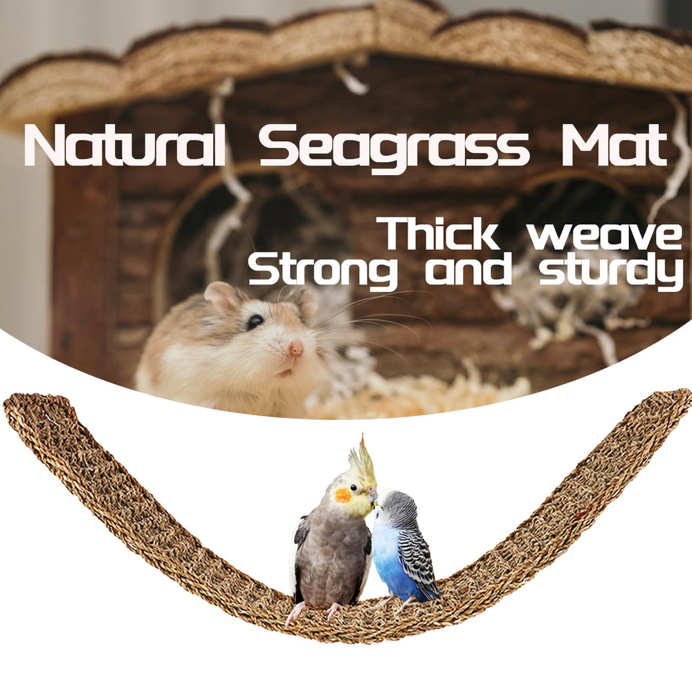 EUDORALIFE small-animal play with seagrass mat supports enrichment and balance in cages.