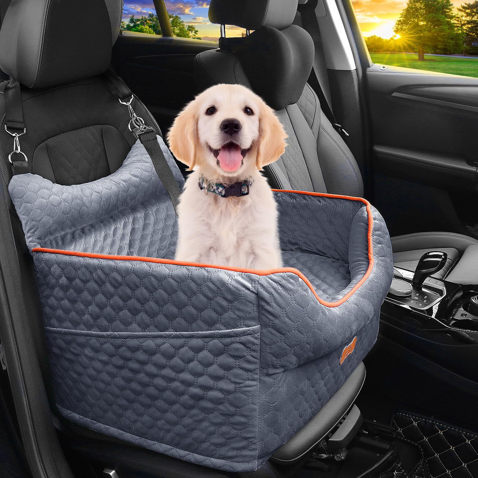 EUHAMS dog car seat boosted-view elevates your pet for better scenery and calmer rides.