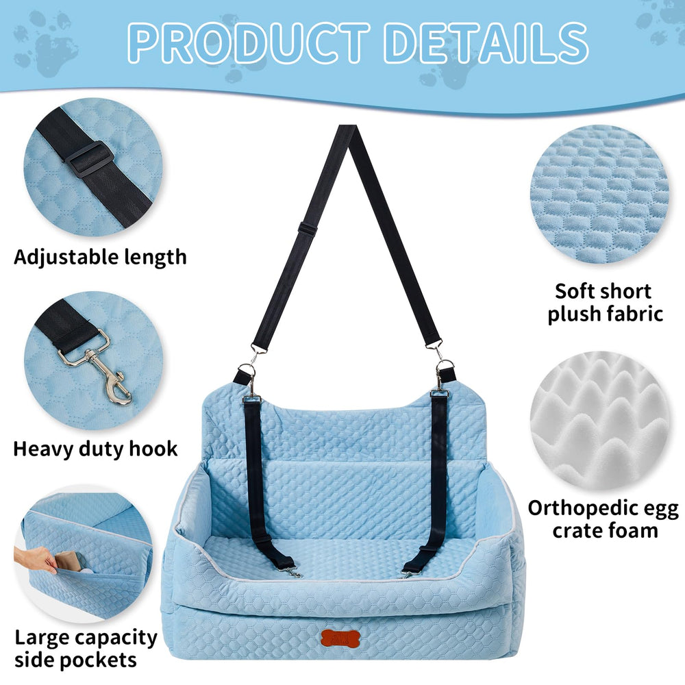 EUHAMS booster seat edge bolster provides containment during travel