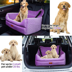 EUHAMS dog car seat edge bolster keeps pets safely in place.