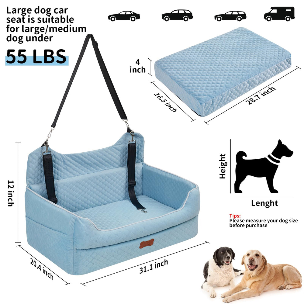EUHAMS booster seat on back seat with easy installation and secure placement