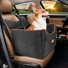 EUHAMS dog car seat with memory foam boost for calm rides and elevated view.