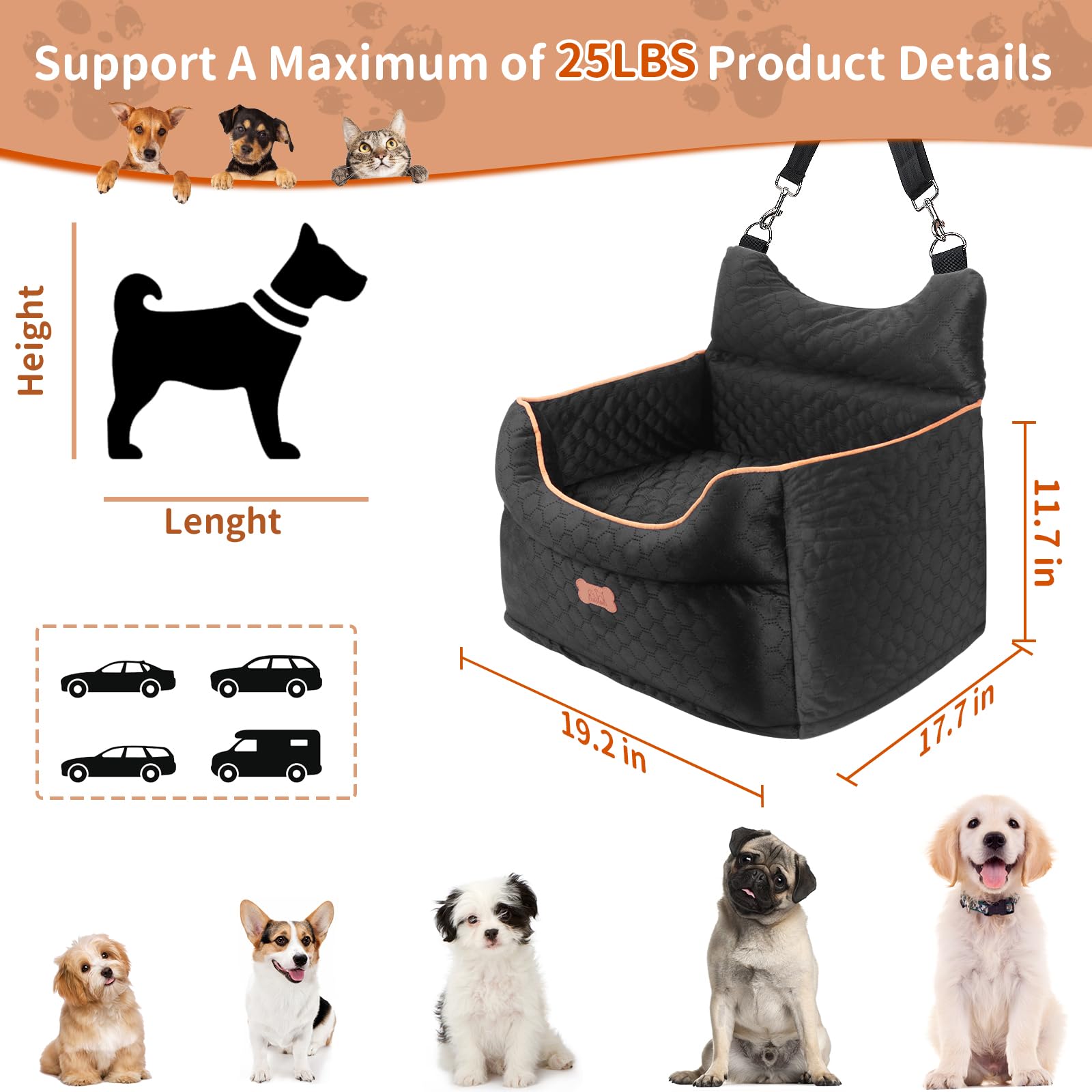 EUHAMS velvet fabric booster seat highlights soft, breathable comfort on longer drives.