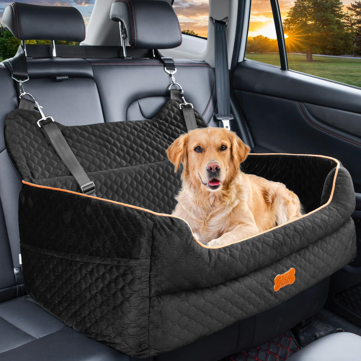 EUHAMS dog car seat view outside window helps dogs enjoy the ride and stay settled.