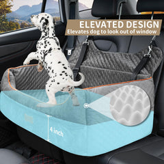 EUHAMS memory foam dog bed in car delivers plush comfort during travel.