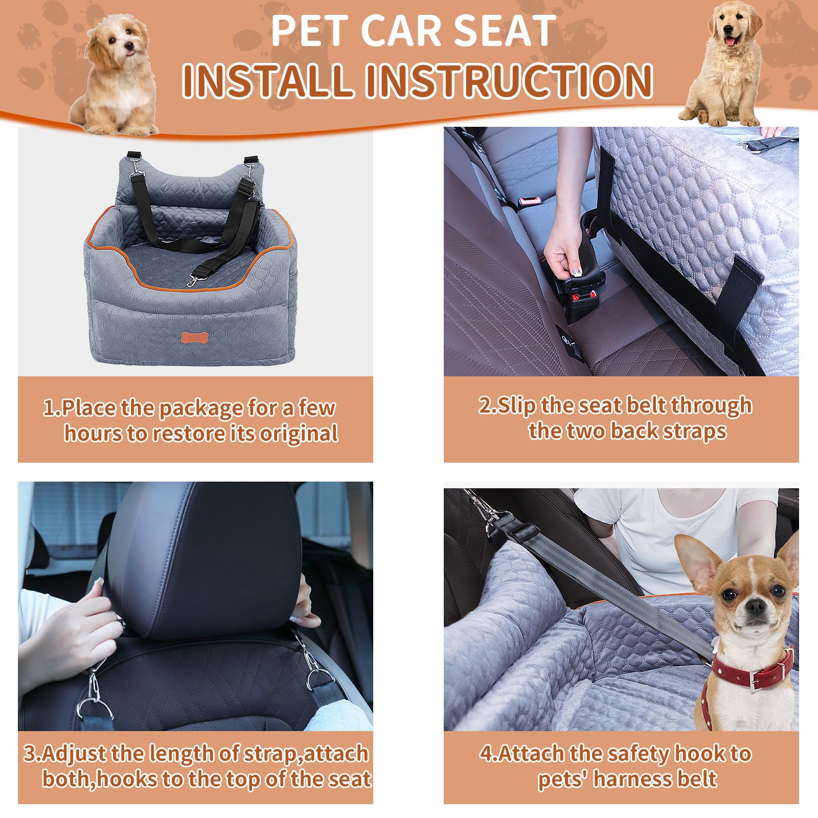 EUHAMS storage pockets help keep toys and treats within reach during rides.