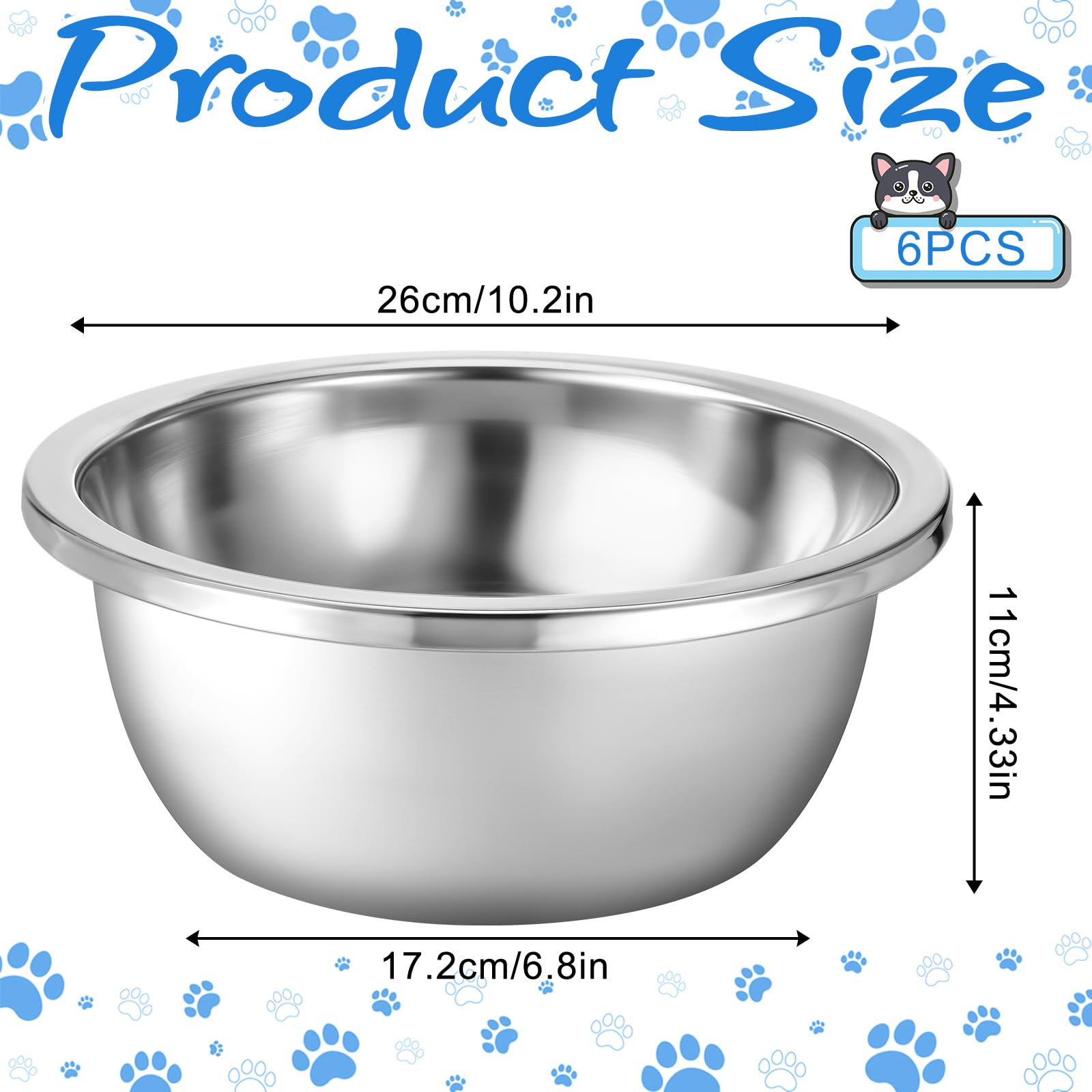 EupHHonycs stainless steel dog bowl is durable and rust-resistant for daily use.