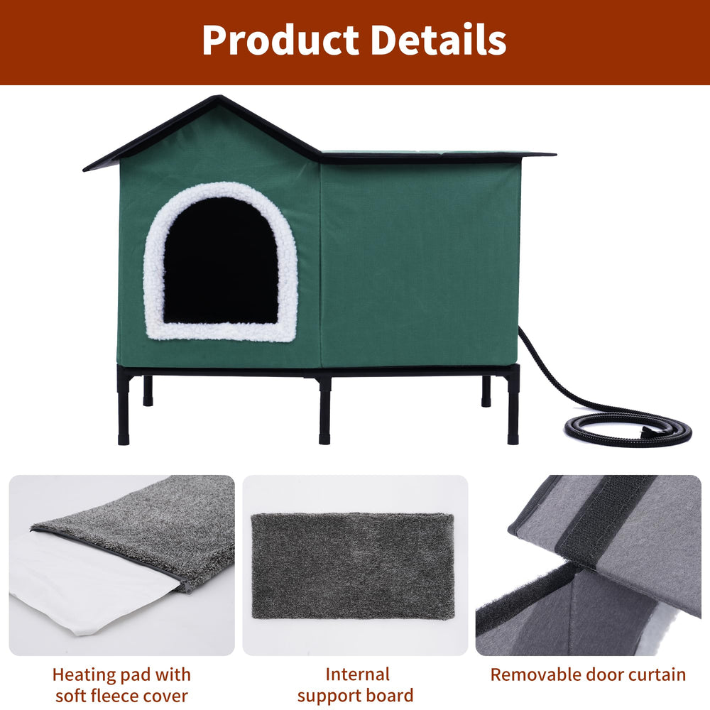 EursurePet elevated-pod design creates elevated resting spot for better warmth.